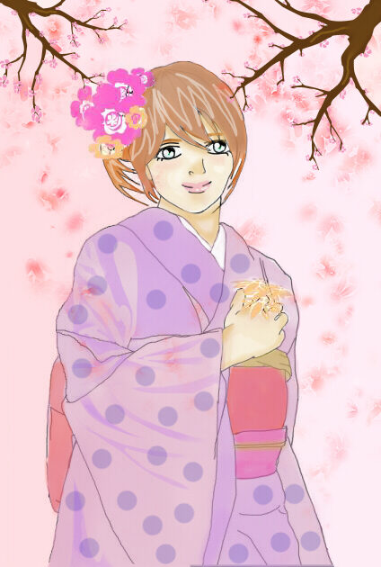 femme en kimono